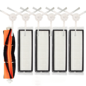 Bộ phụ kiện robot hút bụi Xiaomi gồm 6 chổi cạnh + 4 lọc HEPA + 1 chổi giữa