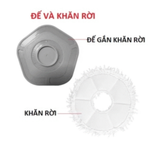 Đế nhựa gắn khăn cho Robot W10 | W10 Pro